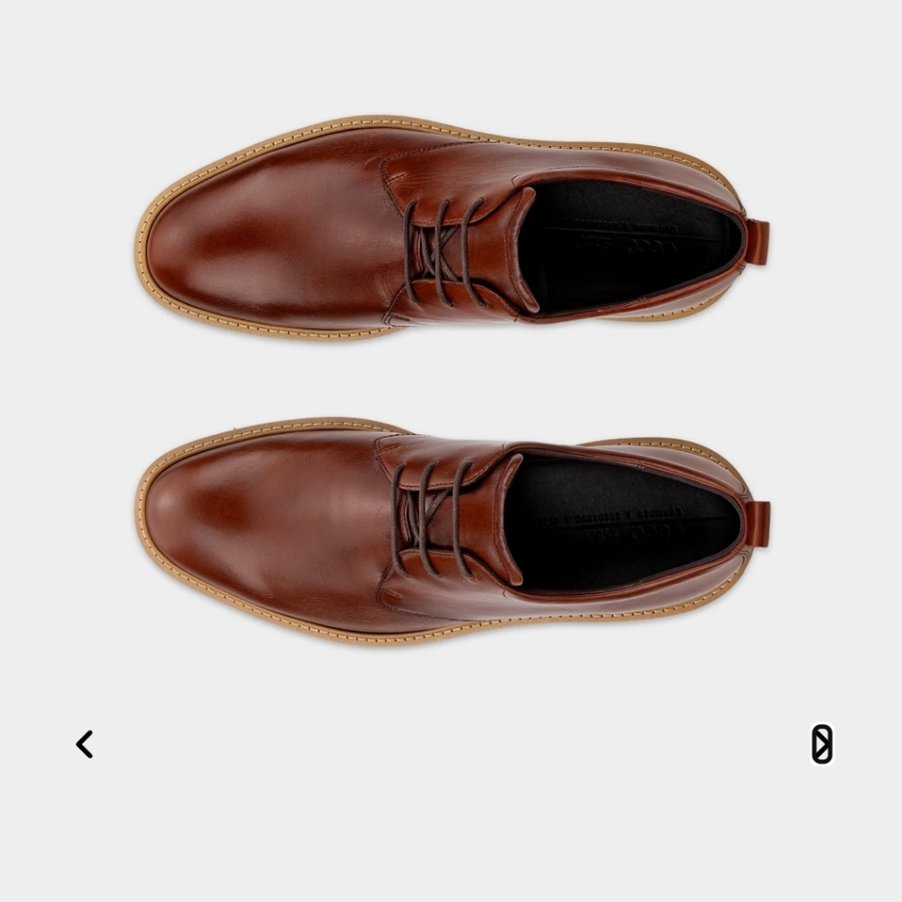ECCO st.1 hybrid Men's Leather Derby Shoes 13 Church Work Dress Shoes - Picture 2 of 16